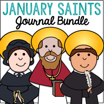 Preview of January Saints BUNDLE of Notebook Journal Projects, Catholic Resources