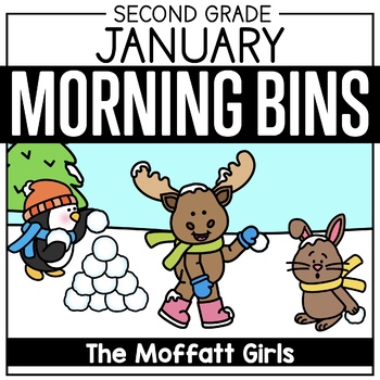 Preview of January Second Grade Morning Tubs/Bins (Morning Work) New Year