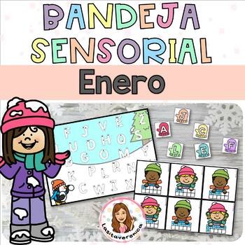 Preview of January Sensory Bin Activities / Bandeja sensorial enero. Invierno Spanish
