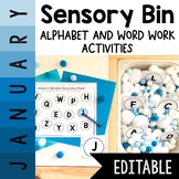 January Sensory Bin | Alphabet | Sight Word | CVC word cen