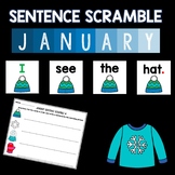 January Sentence Scramble | Kindergarten