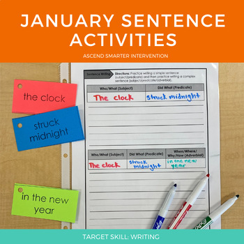 Preview of January Sentence Writing Activities