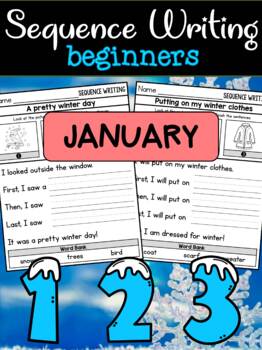 Preview of January Sequence and Paragraph Writing for Beginners
