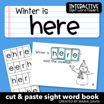 Preview of January Sight Word Book: "Winter is HERE" Winter Emergent Reader