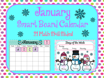 Preview of January Smart Board Calendar