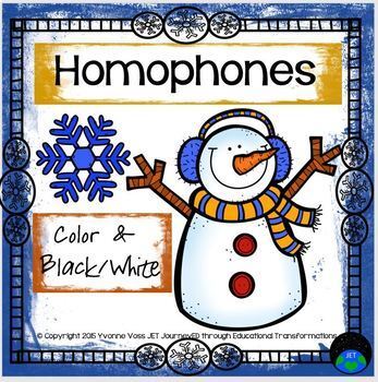 Preview of January Snowman Homophone Station