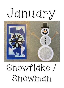 Winter stained glass snowflakes using tissue paper and clear contact paper.  I cut snowflakes ah…