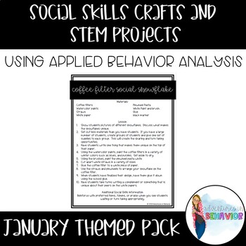 Preview of Winter (December/January) Social Skills Crafts and Experiments | SEL Activities
