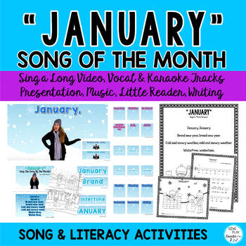 Preview of January Song & Poem of the Month: Action Song, Literacy Activities