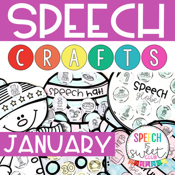 Preview of Winter Speech Therapy Crafts | Articulation Activities | Stuttering | Apraxia