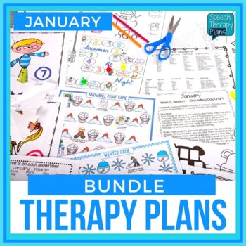Preview of January Speech and Language Activities and Therapy Plans