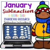 January Subtraction Google Slides