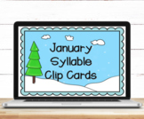 January Syllable Clip Cards