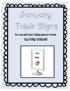 January Table Signs For Use With Ikea Tolsby Frames