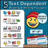 January Text Dependent Reading - Text Dependent Writing Pr