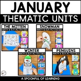 January Thematic Units BUNDLE | Winter Activities and Crafts