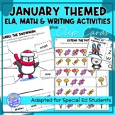 January Themed Adapted Unit for ELA, Writing and Math in S