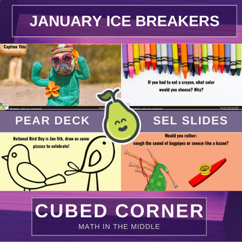 Preview of January Themed Ice Breakers, Brain Breaks, SEL Slides - PEAR DECK