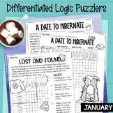 January Themed Logic Puzzles Brain Teasers Differentiated 