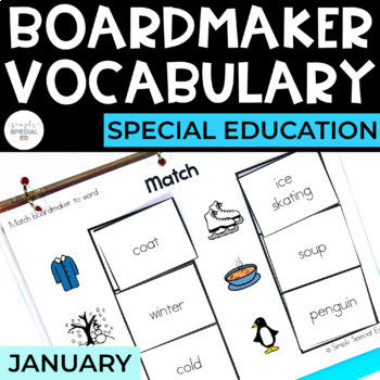 Preview of January Vocabulary Unit- Boardmaker