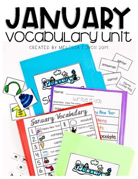 Preview of January Vocabulary Unit-  for Student's with Special Needs