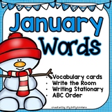January Words - Vocabulary Cards