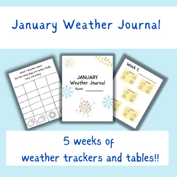 Preview of January Weather Tracker and Graphing Packet