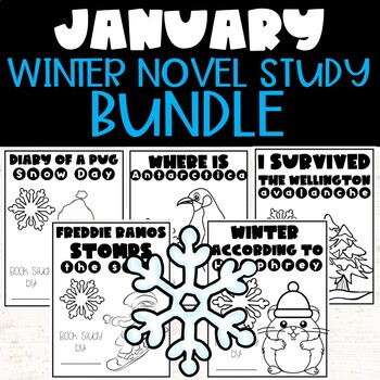 Preview of January Winter Book Novel Study Bundle