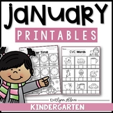 January Winter Kindergarten Printables - Math and Literacy