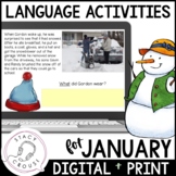 January Winter Language Activities Speech Therapy Printabl
