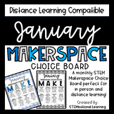 January Winter STEM Makerspace Activities Choice Board Task Card