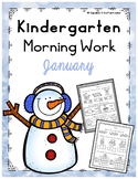 January/Winter Morning Work or Homework for Kindergarten