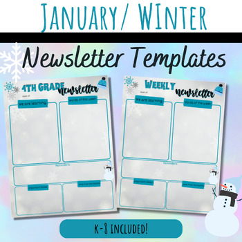 Preview of January/Winter Newsletter Template