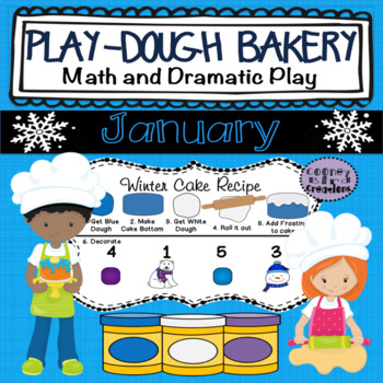 Preview of January Winter Play-dough Bakery:  Dramatic Play and Math