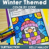 December Winter Math Coloring Pages Sheets Subtraction Col