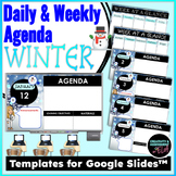 January Winter Theme Daily & Weekly Agenda Template for Go