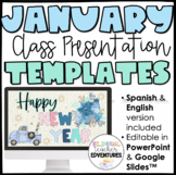 January Winter Themed Templates- EDITABLE in Google Slides
