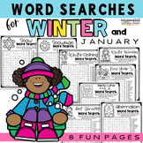 January Winter Word Searches Activities New Years