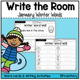 January Winter Write the Room + Sentence Writing Activity