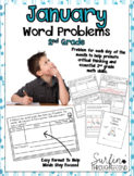 January Word Problems for Second Grade Common Core Aligned