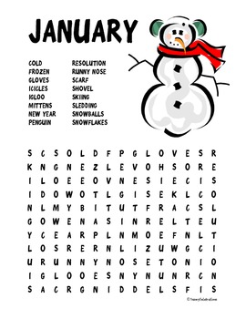 printable january word search cool2bkids - free january word search ...