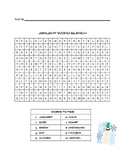 January Word Search with Writing and Drawing Activity