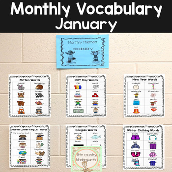 Preview of January Word Wall - January Vocabulary