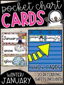 Preview of January Word Wall Words - Winter, MLK, Arctic Animals