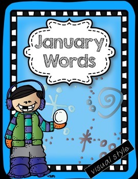 Preview of January Words & Writing Mini Pack -visual style