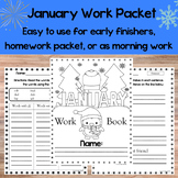 January Work Packet, Monthly Work Packet, Monthly Entry Ta