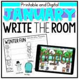 January Write the Room Printable and Digital for Google Slides™