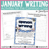 January Writing Activities Aligned to Common Core Standards