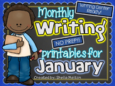 January Writing Center Printables, Writing Station Activit