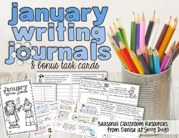 Preview of January Writing Journal and Task Cards